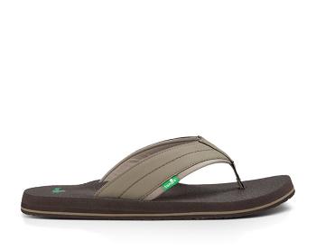 Sanuk Beer Cozy 2 Chocolate Men's Flip Flops Brown | Canada 267YXF